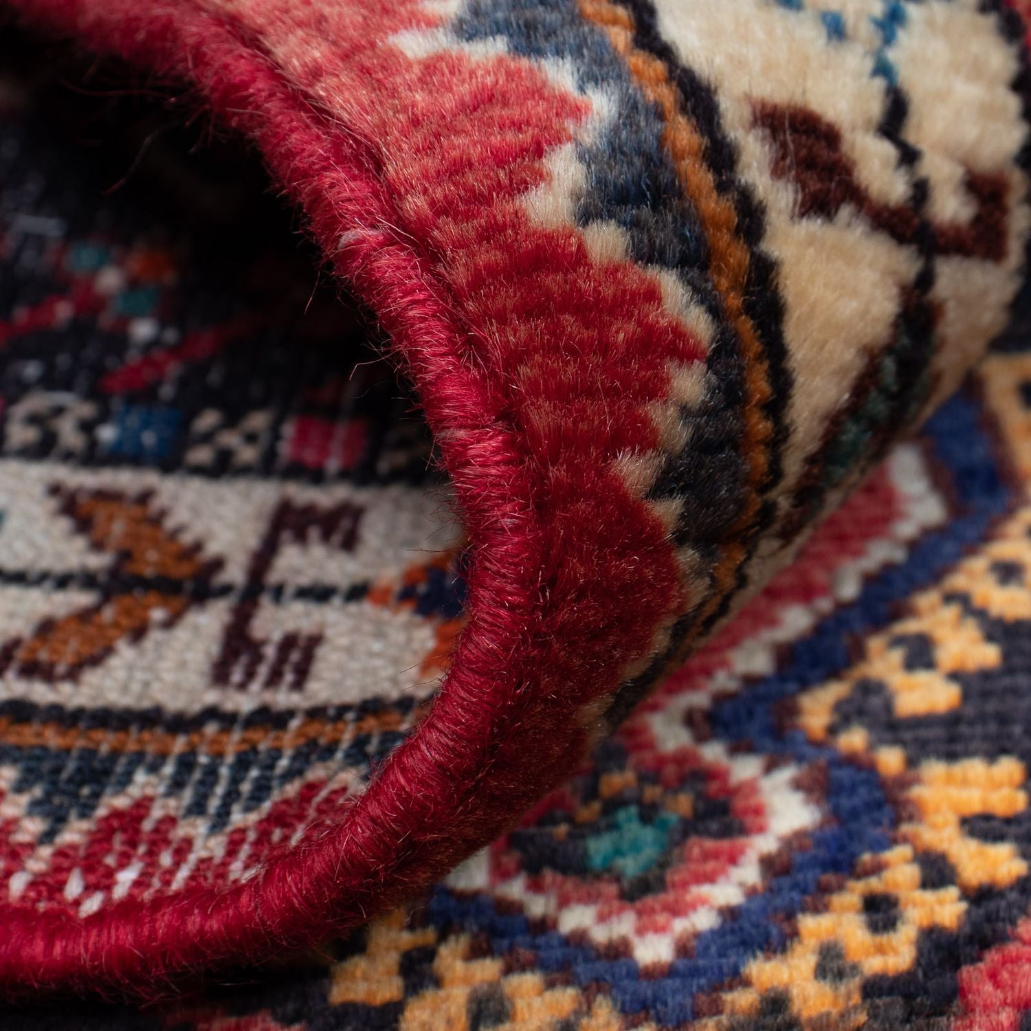 Tapis persan - Nomadic - 122 x 78 cm - bleu foncé
