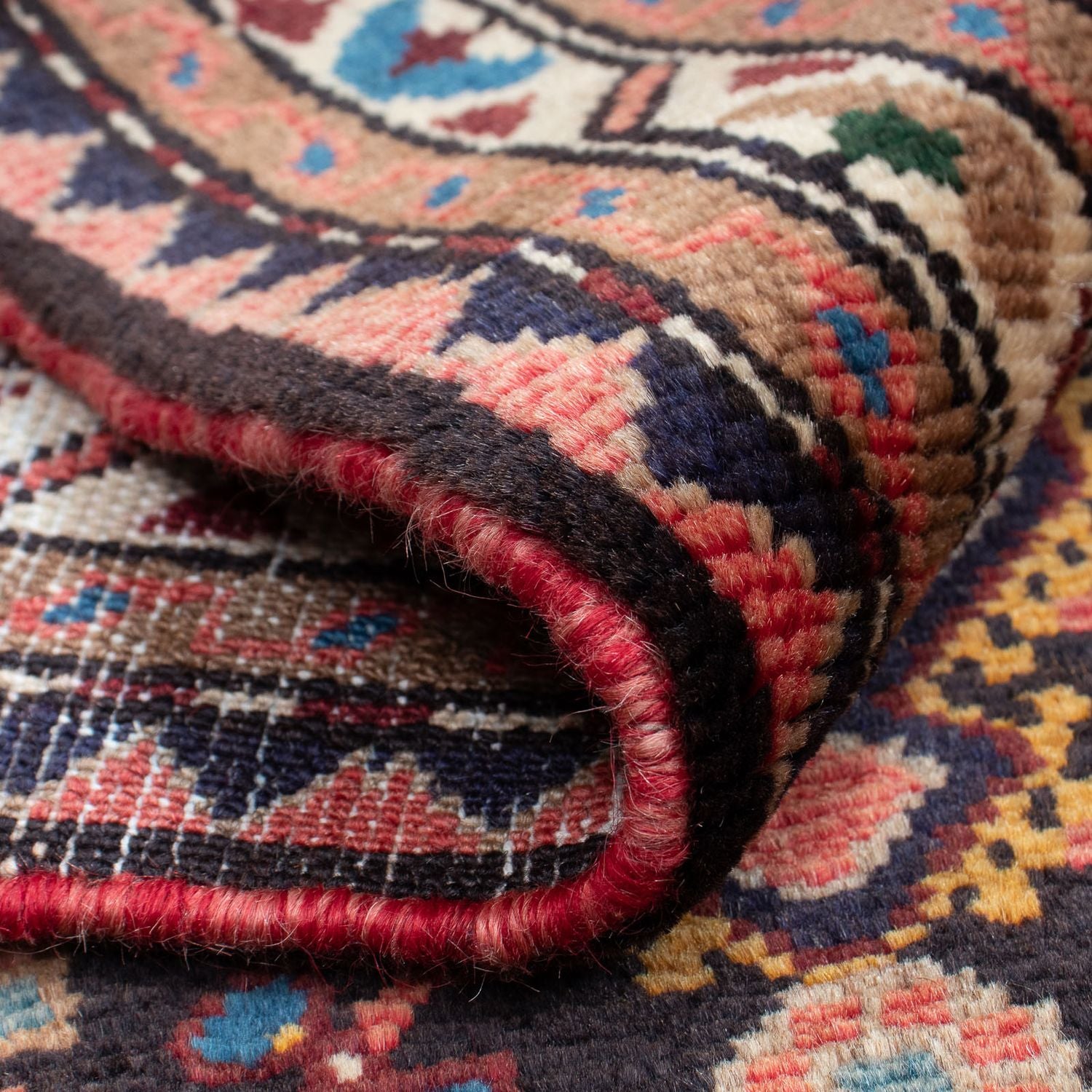 Tapis persan - Nomadic - 130 x 85 cm - bleu foncé