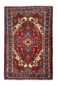 Tapis persan - Nomadic - 133 x 90 cm - rouge foncé