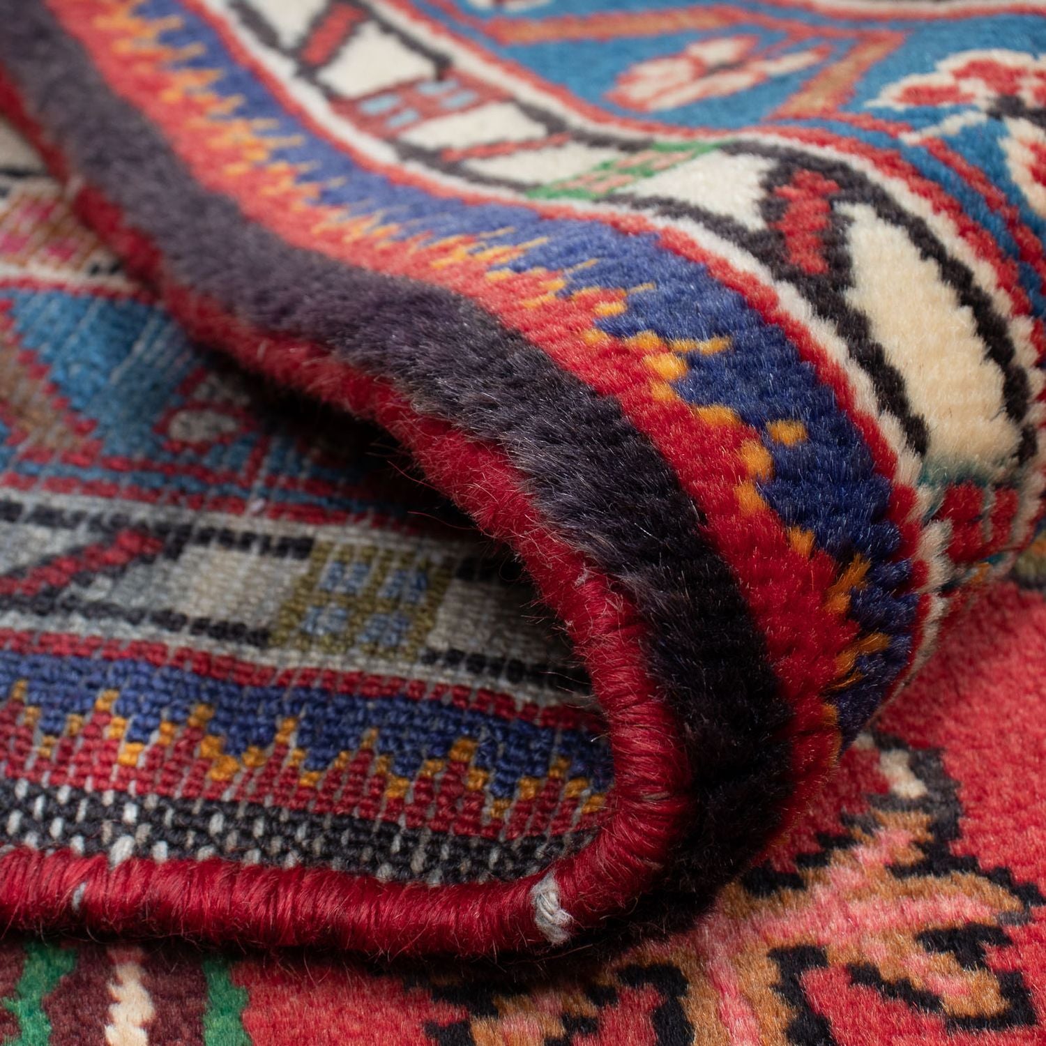 Tapis persan - Nomadic - 133 x 90 cm - rouge foncé