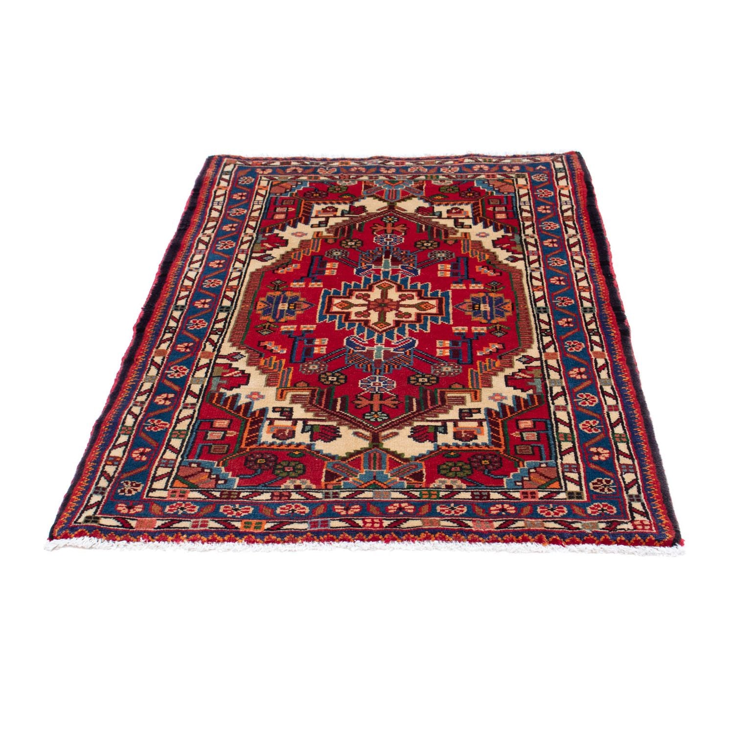 Tapis persan - Nomadic - 133 x 90 cm - rouge foncé