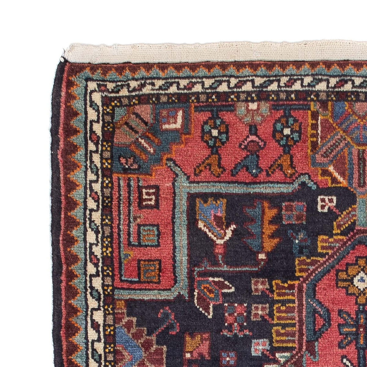 Tapis persan - Nomadic - 115 x 84 cm - bleu foncé