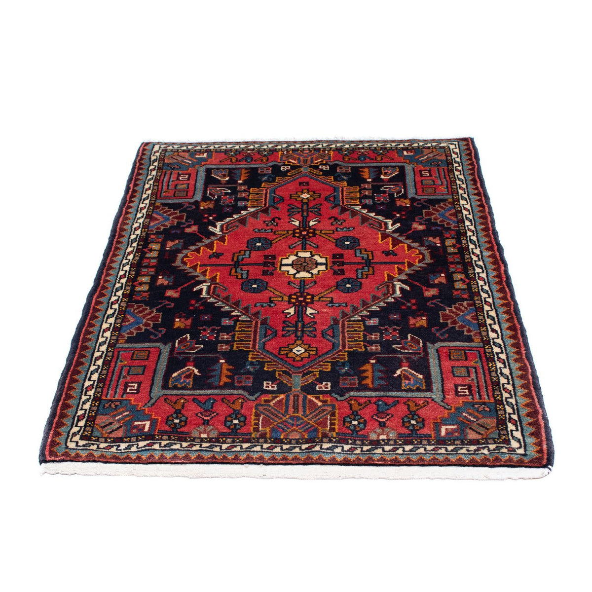 Tapis persan - Nomadic - 115 x 84 cm - bleu foncé