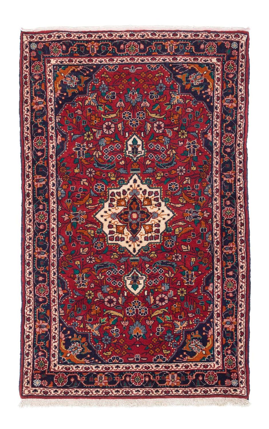 Tapis persan - Nomadic - 128 x 88 cm - rouge foncé