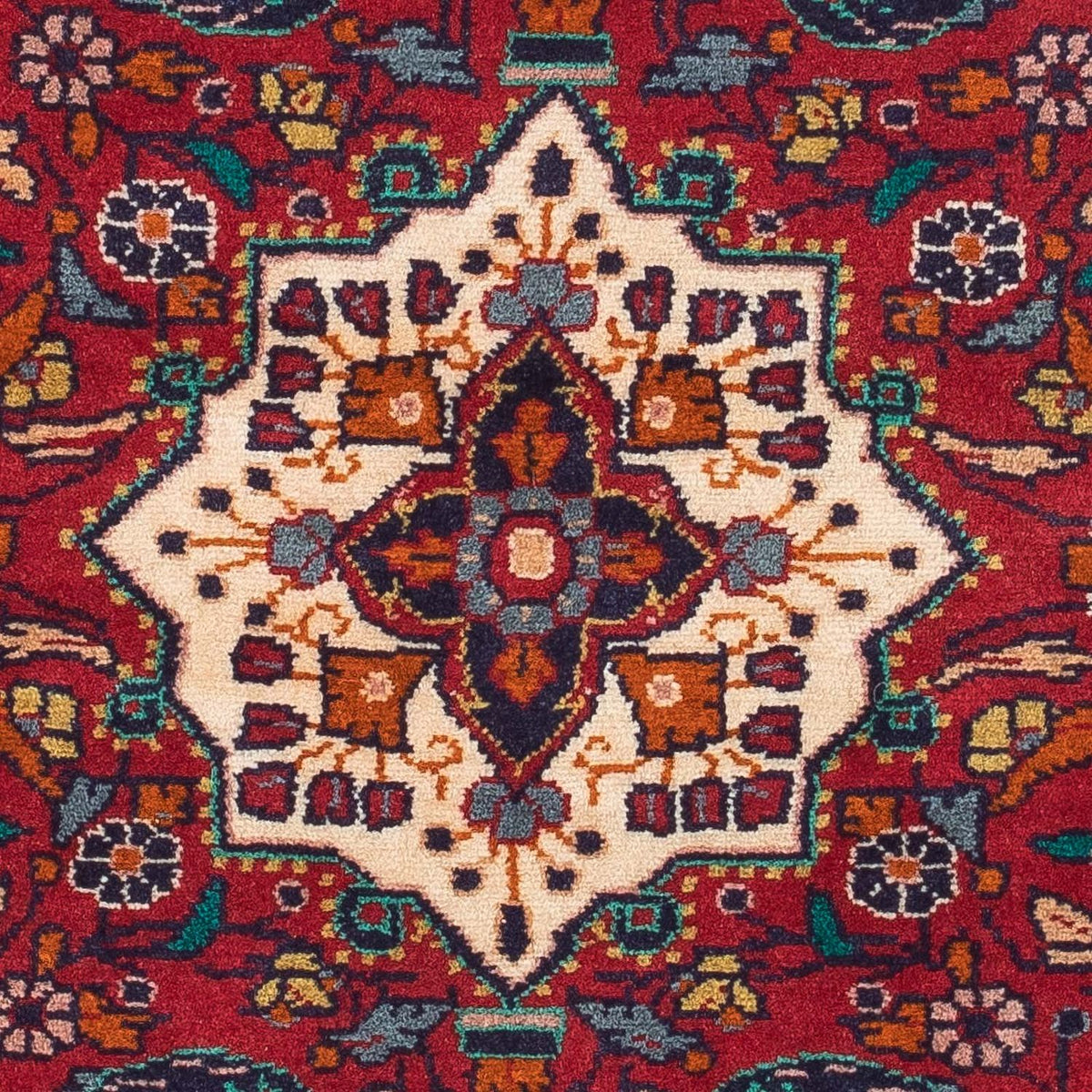 Tapis persan - Nomadic - 128 x 88 cm - rouge foncé
