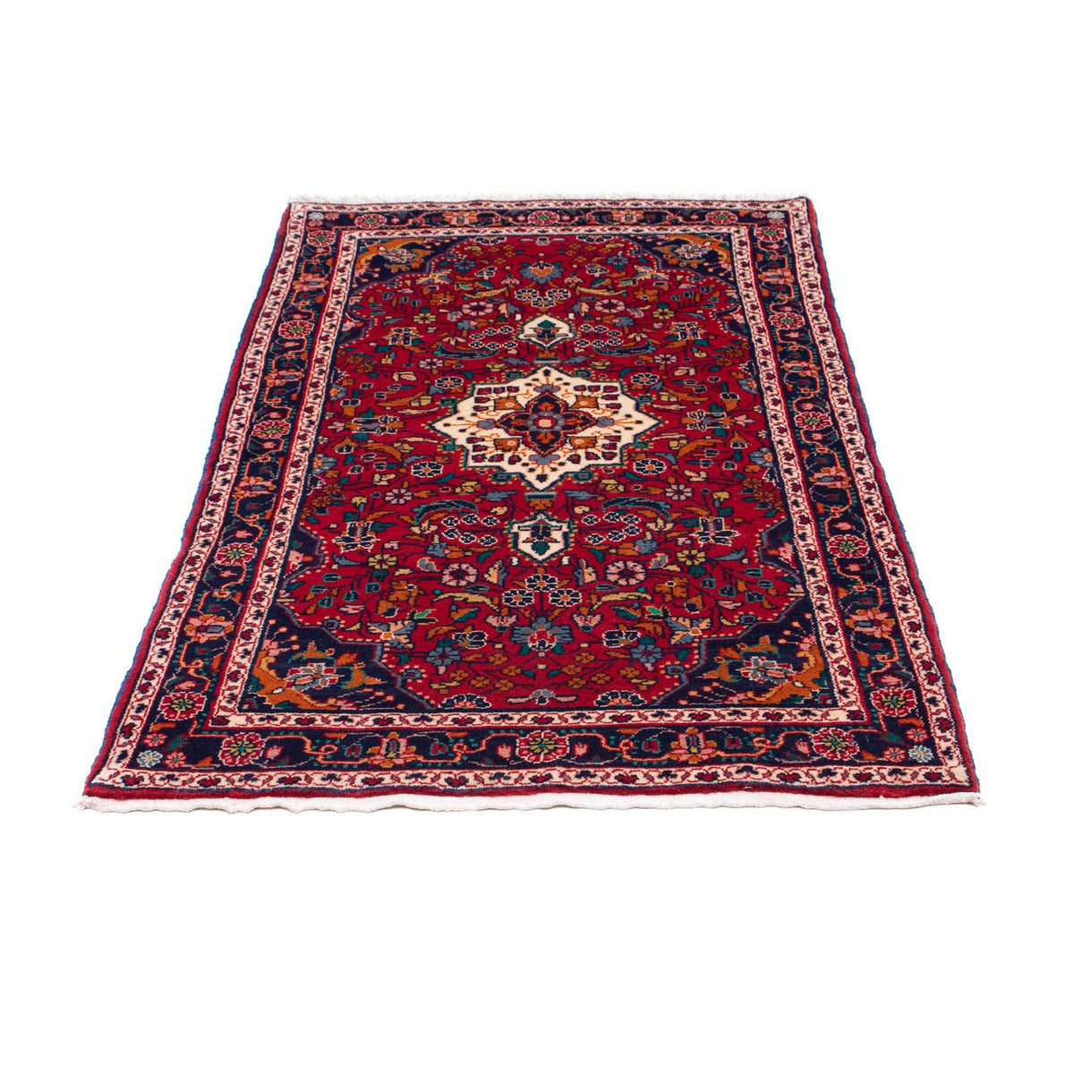 Tapis persan - Nomadic - 128 x 88 cm - rouge foncé