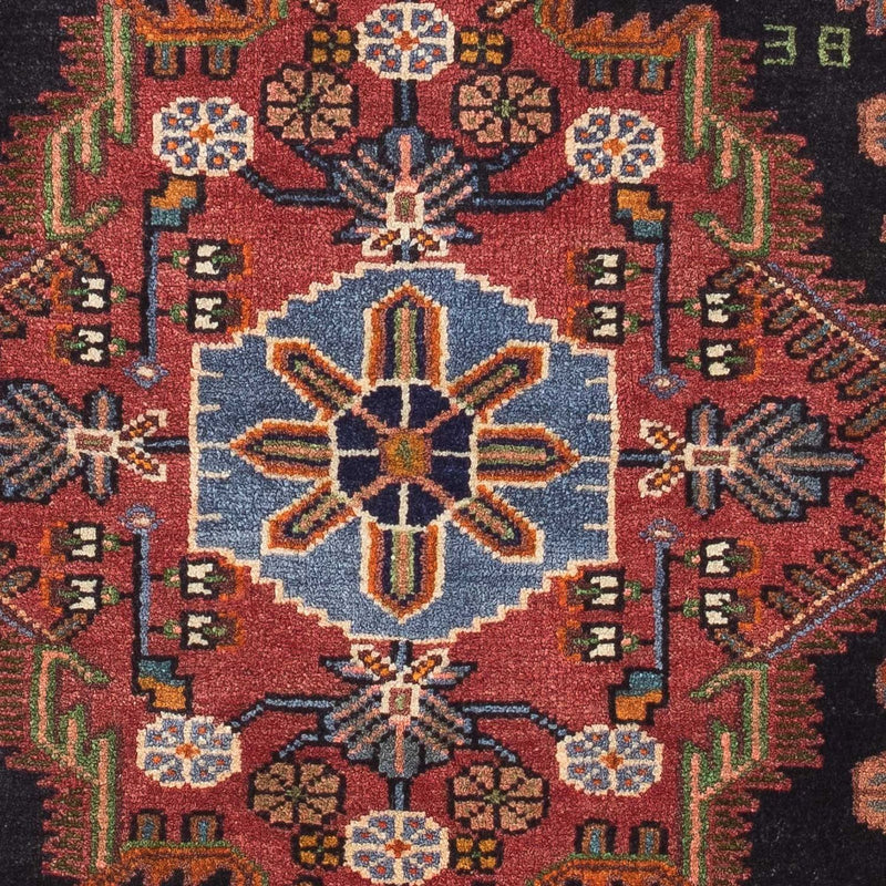 Tapis persan - Nomadic - 126 x 90 cm - rouge foncé