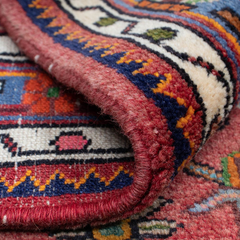 Tapis persan - Nomadic - 126 x 90 cm - rouge foncé