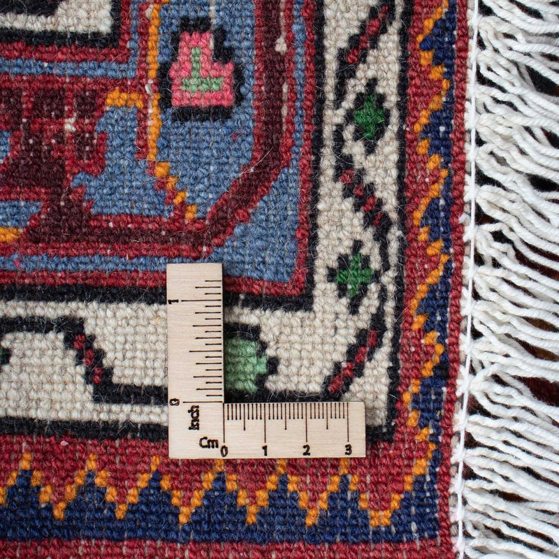 Tapis persan - Nomadic - 126 x 90 cm - rouge foncé