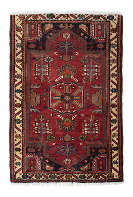 Tapis persan - Nomadic - 128 x 90 cm - rouge foncé