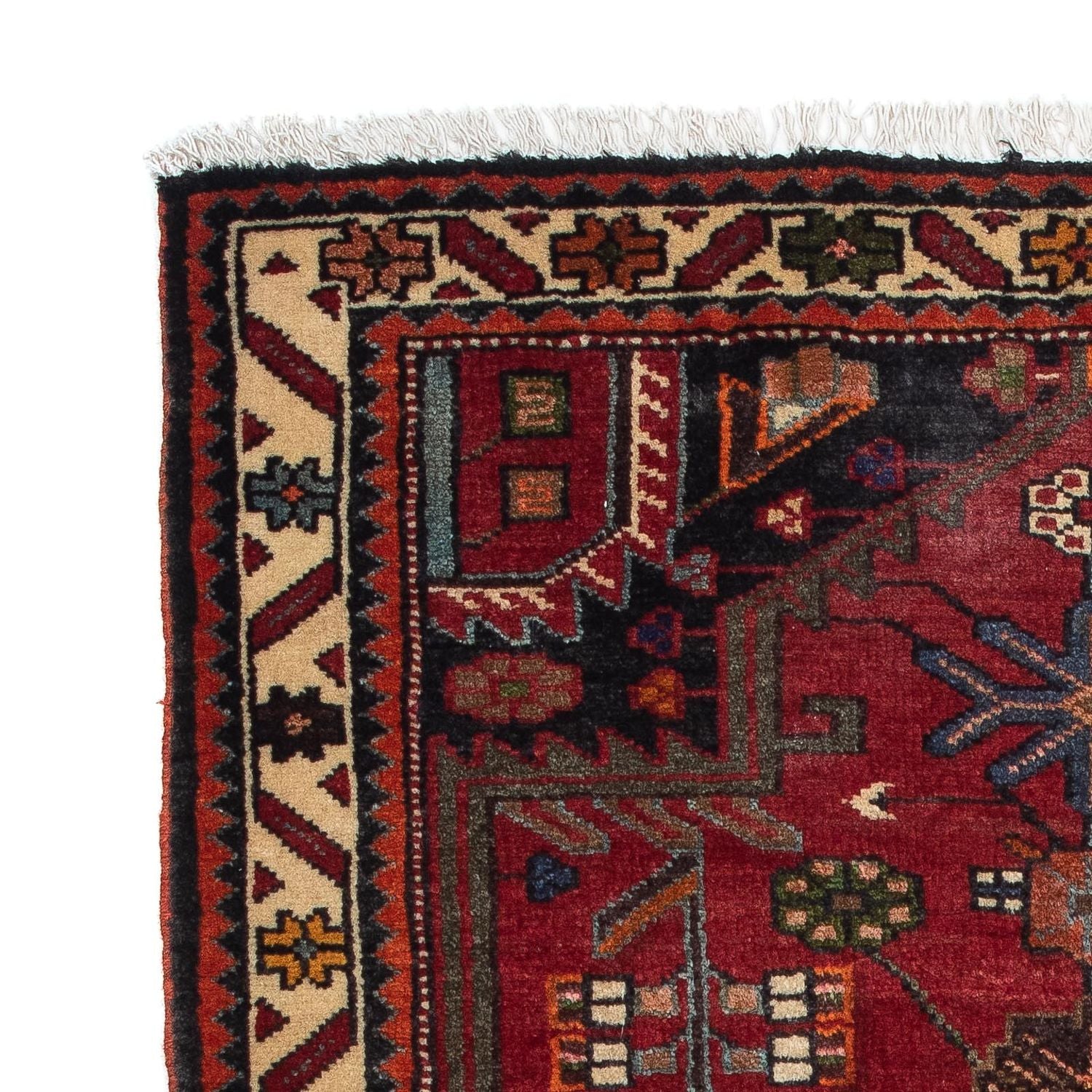 Tapis persan - Nomadic - 128 x 90 cm - rouge foncé