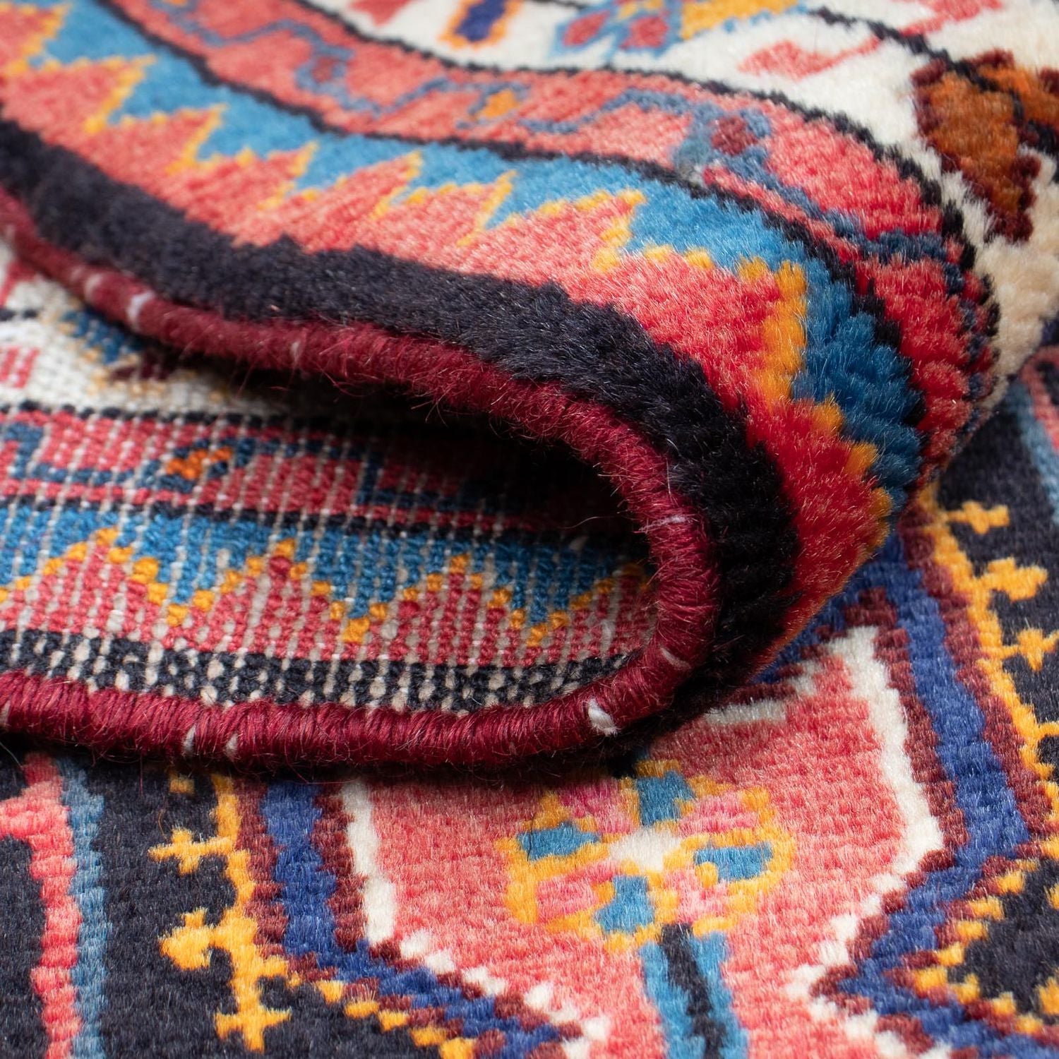 Tapis persan - Nomadic - 128 x 82 cm - bleu foncé