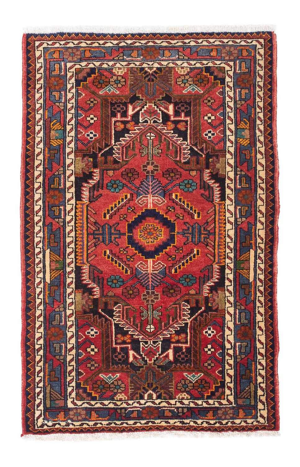 Tapis persan - Nomadic - 127 x 84 cm - rouge