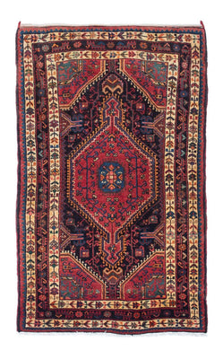 Tapis persan - Nomadic - 138 x 88 cm - rouge foncé