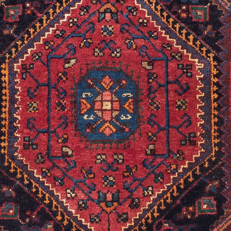 Tapis persan - Nomadic - 138 x 88 cm - rouge foncé