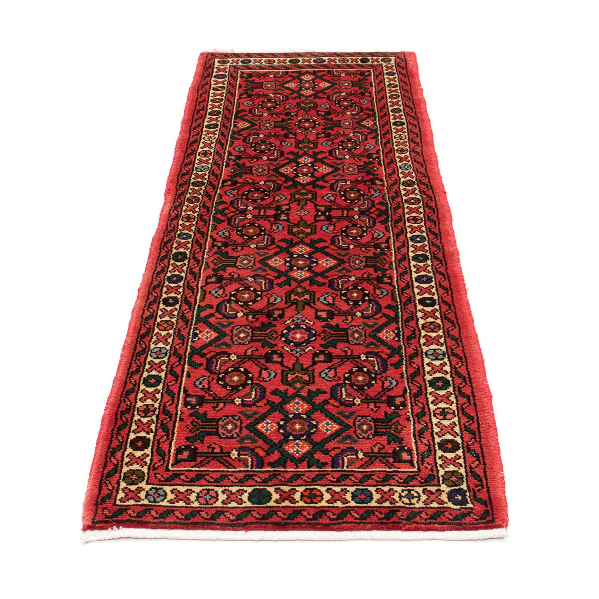 Tapis de couloir Tapis persan - Nomadic - 190 x 68 cm - rouge foncé