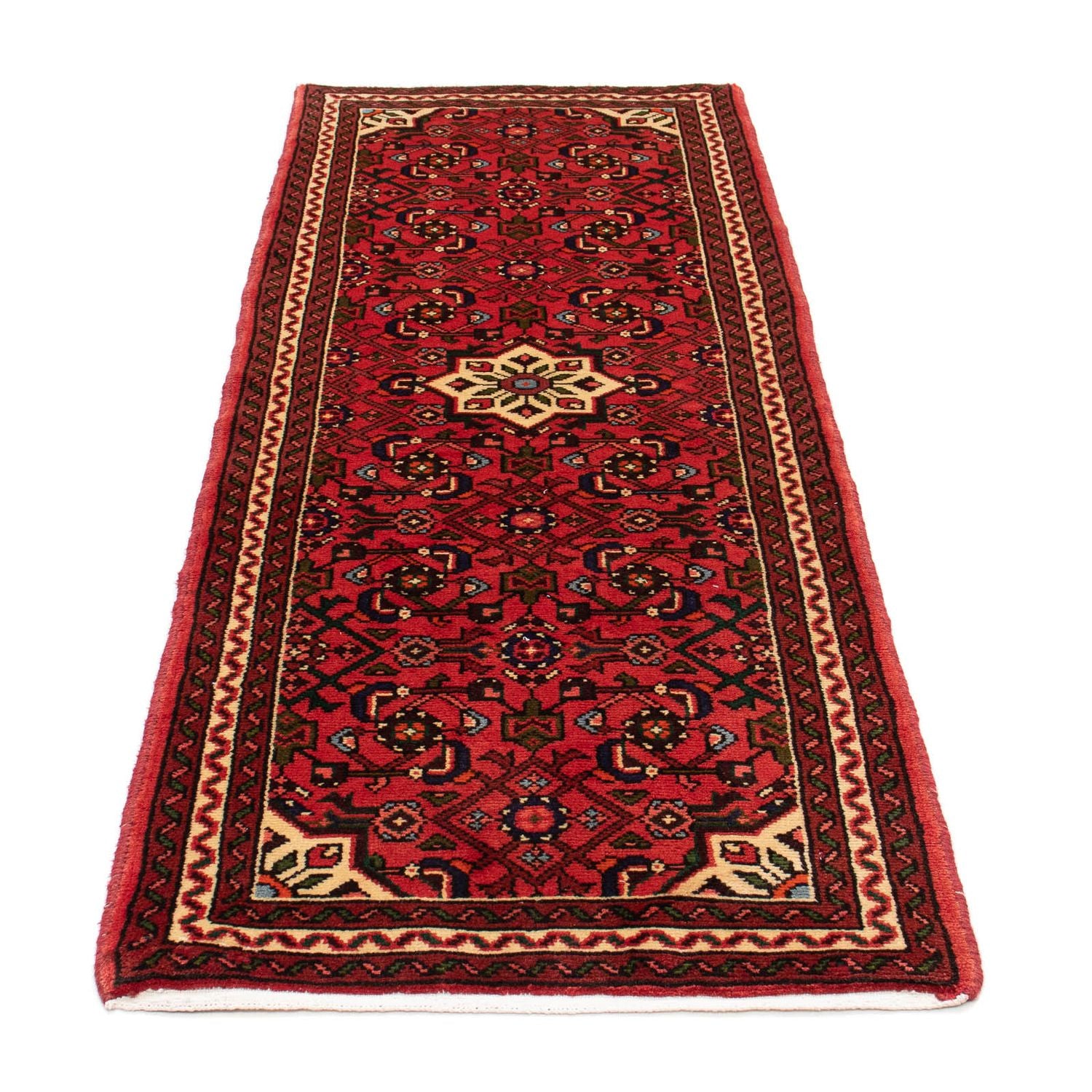 Tapis de couloir Tapis persan - Nomadic - 200 x 72 cm - rouge foncé