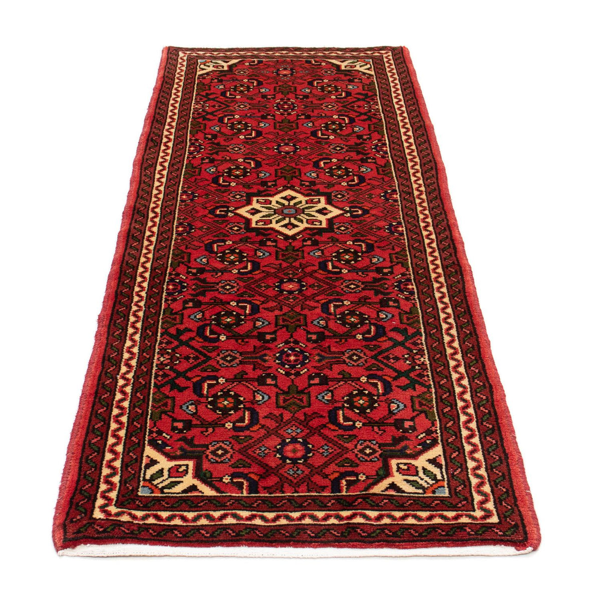 Tapis de couloir Tapis persan - Nomadic - 200 x 72 cm - rouge foncé