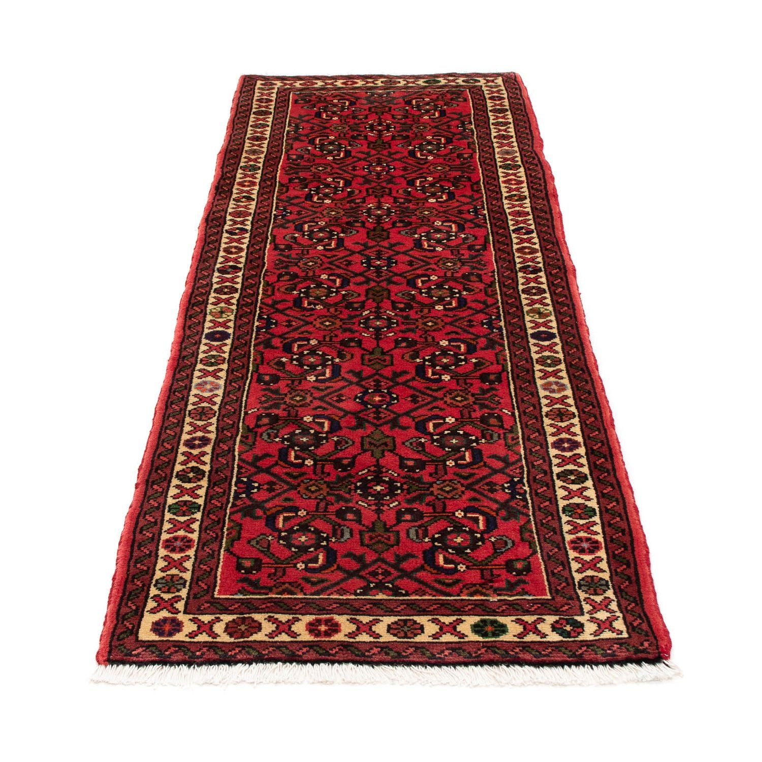 Tapis de couloir Tapis persan - Nomadic - 200 x 70 cm - rouge foncé