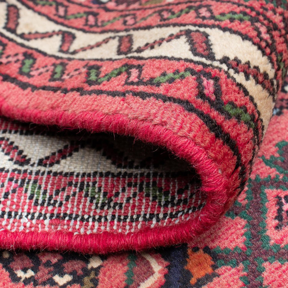 Tapis de couloir Tapis persan - Nomadic - 190 x 68 cm - rouge foncé