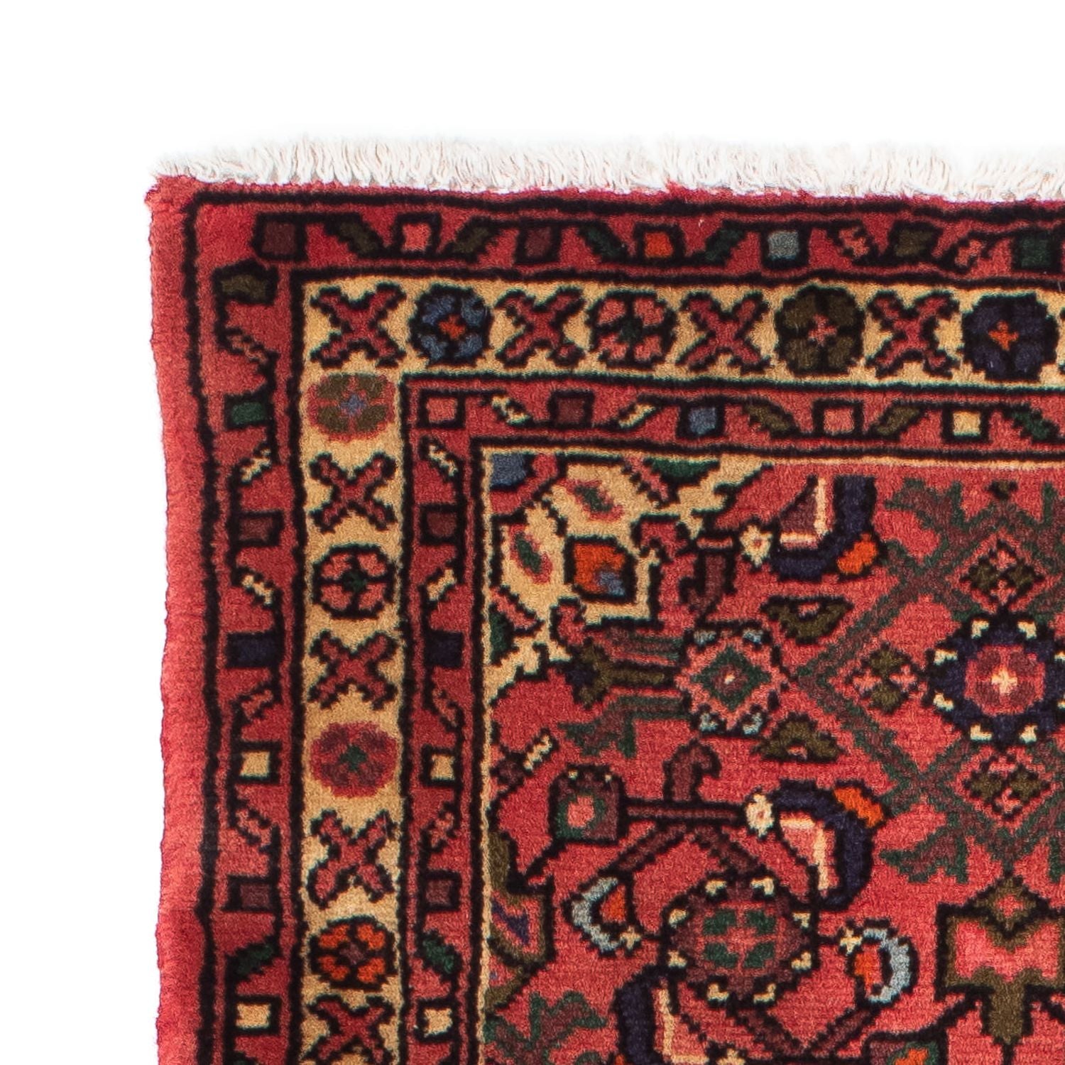 Tapis de couloir Tapis persan - Nomadic - 196 x 70 cm - rouge foncé