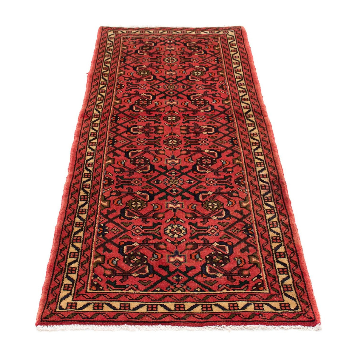 Tapis de couloir Tapis persan - Nomadic - 198 x 70 cm - rouge foncé