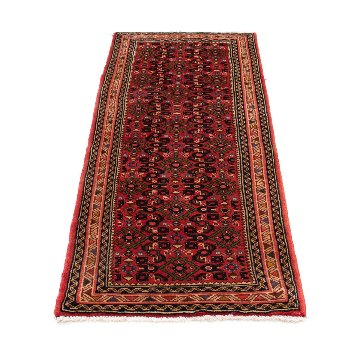 Tapis de couloir Tapis persan - Nomadic - 193 x 65 cm - rouge foncé