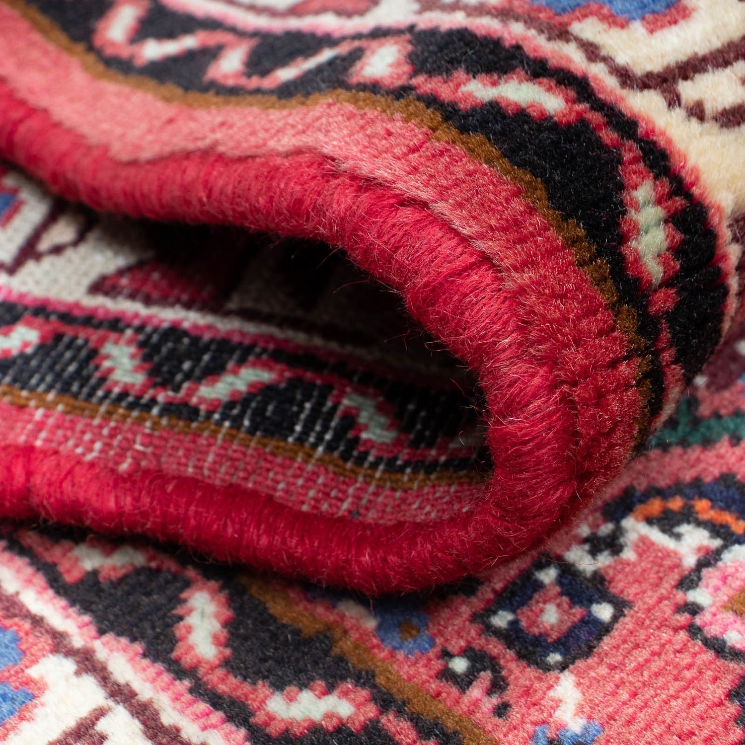 Tapis de couloir Tapis persan - Nomadic - 205 x 65 cm - rouge foncé
