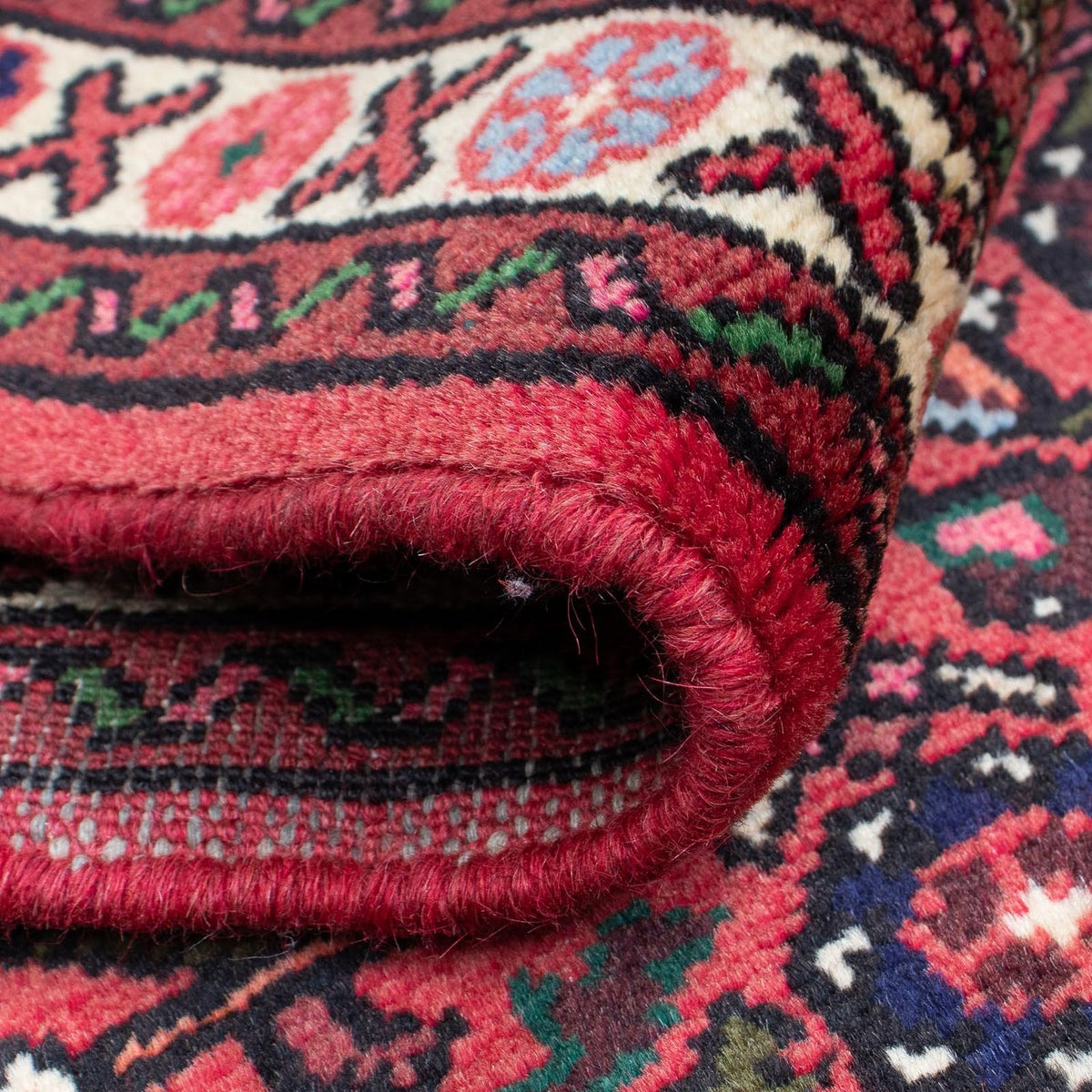 Tapis de couloir Tapis persan - Nomadic - 195 x 75 cm - rouge foncé