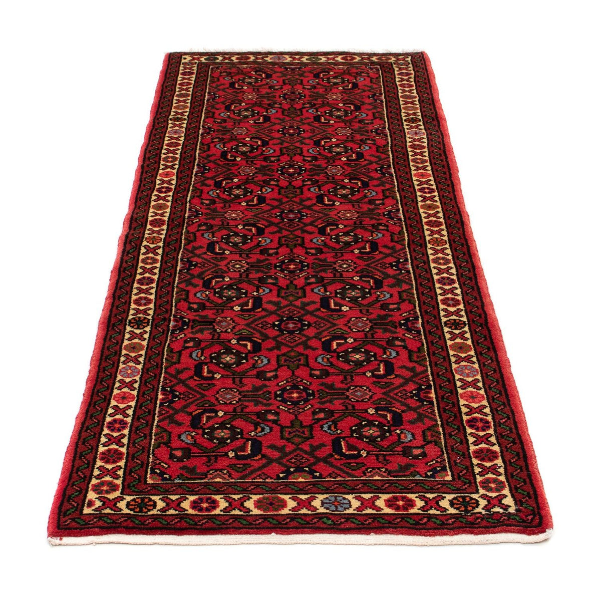 Tapis de couloir Tapis persan - Nomadic - 195 x 75 cm - rouge foncé