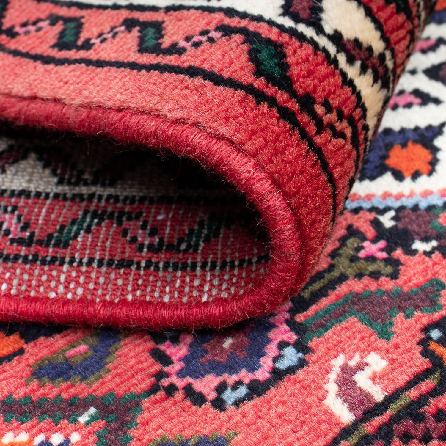 Tapis de couloir Tapis persan - Nomadic - 198 x 75 cm - rouge foncé