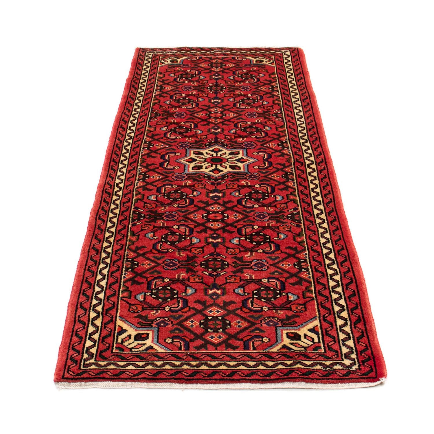Tapis de couloir Tapis persan - Nomadic - 198 x 75 cm - rouge foncé