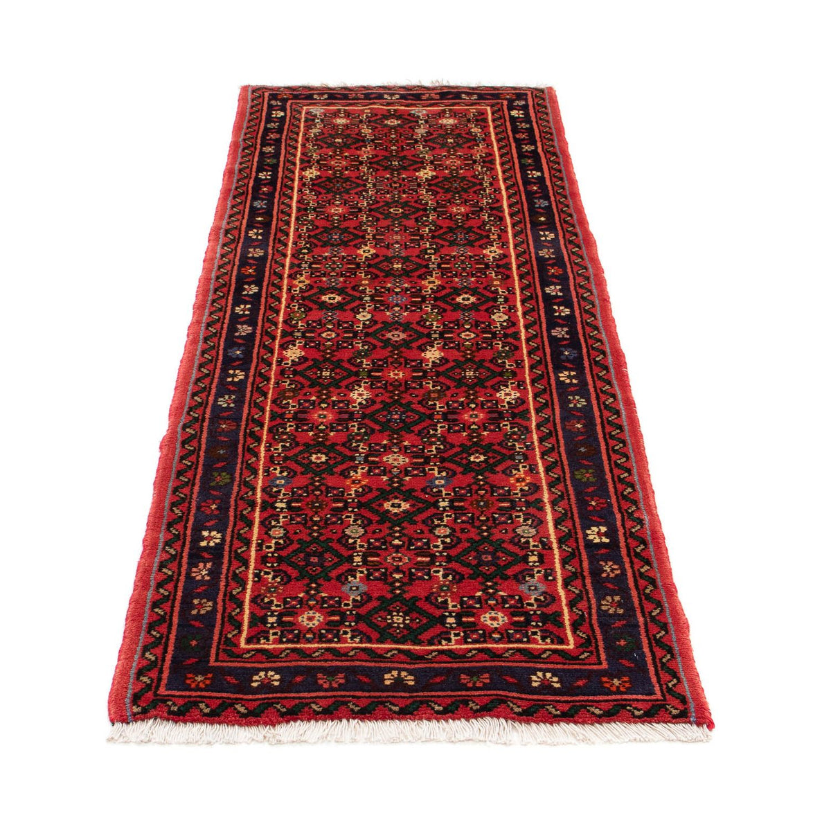 Tapis de couloir Tapis persan - Nomadic - 205 x 70 cm - rouge foncé