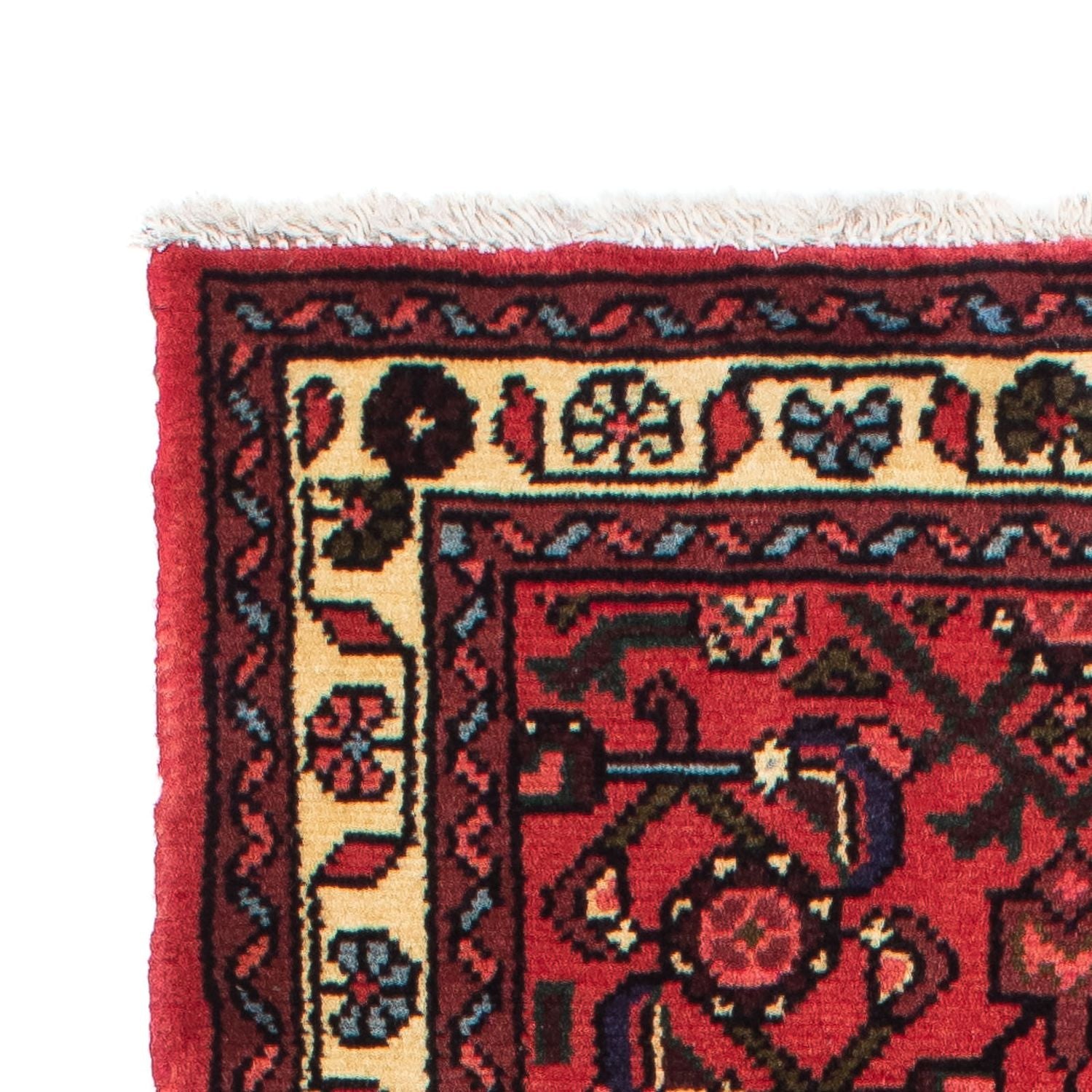 Tapis de couloir Tapis persan - Nomadic - 195 x 70 cm - rouge foncé