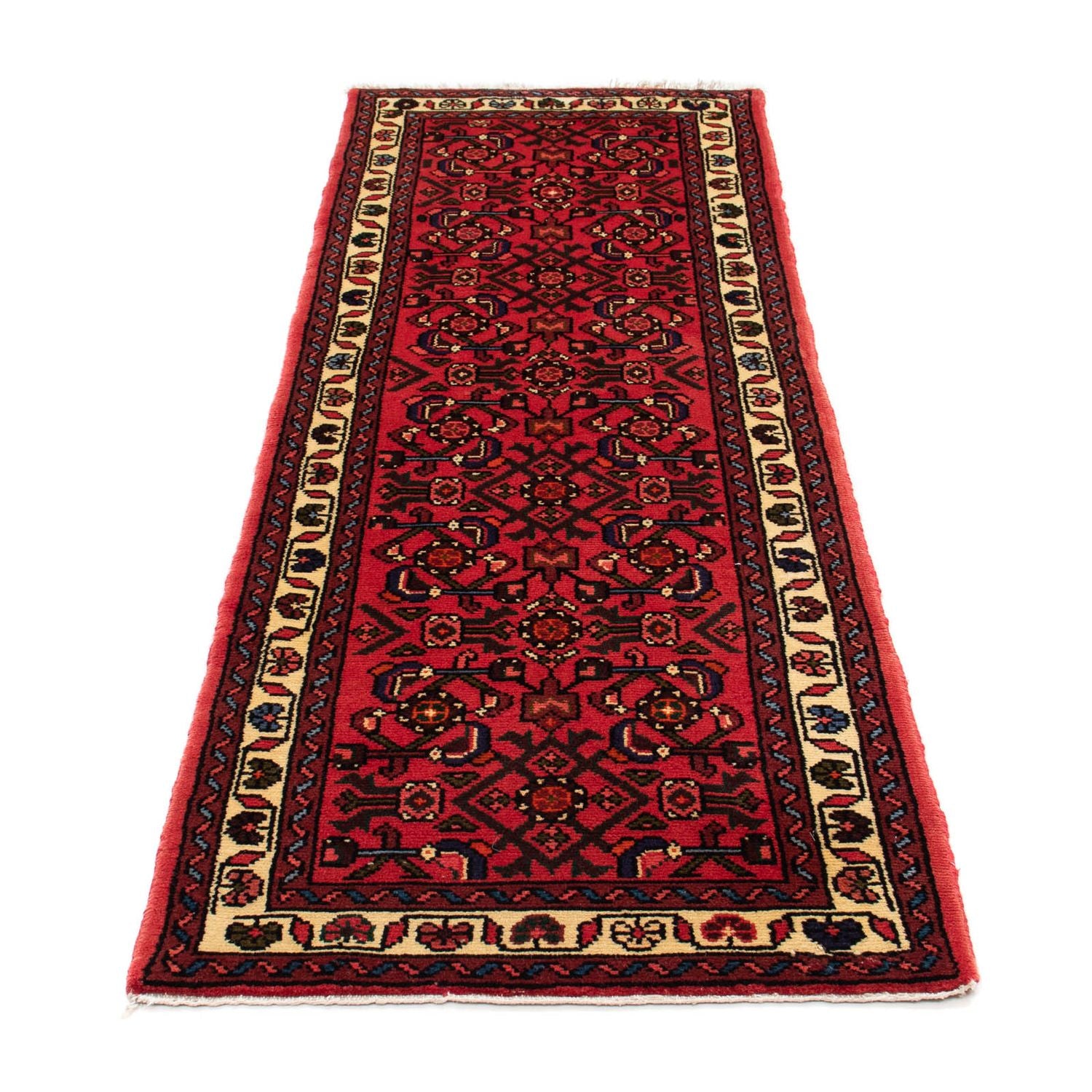 Tapis de couloir Tapis persan - Nomadic - 195 x 70 cm - rouge foncé