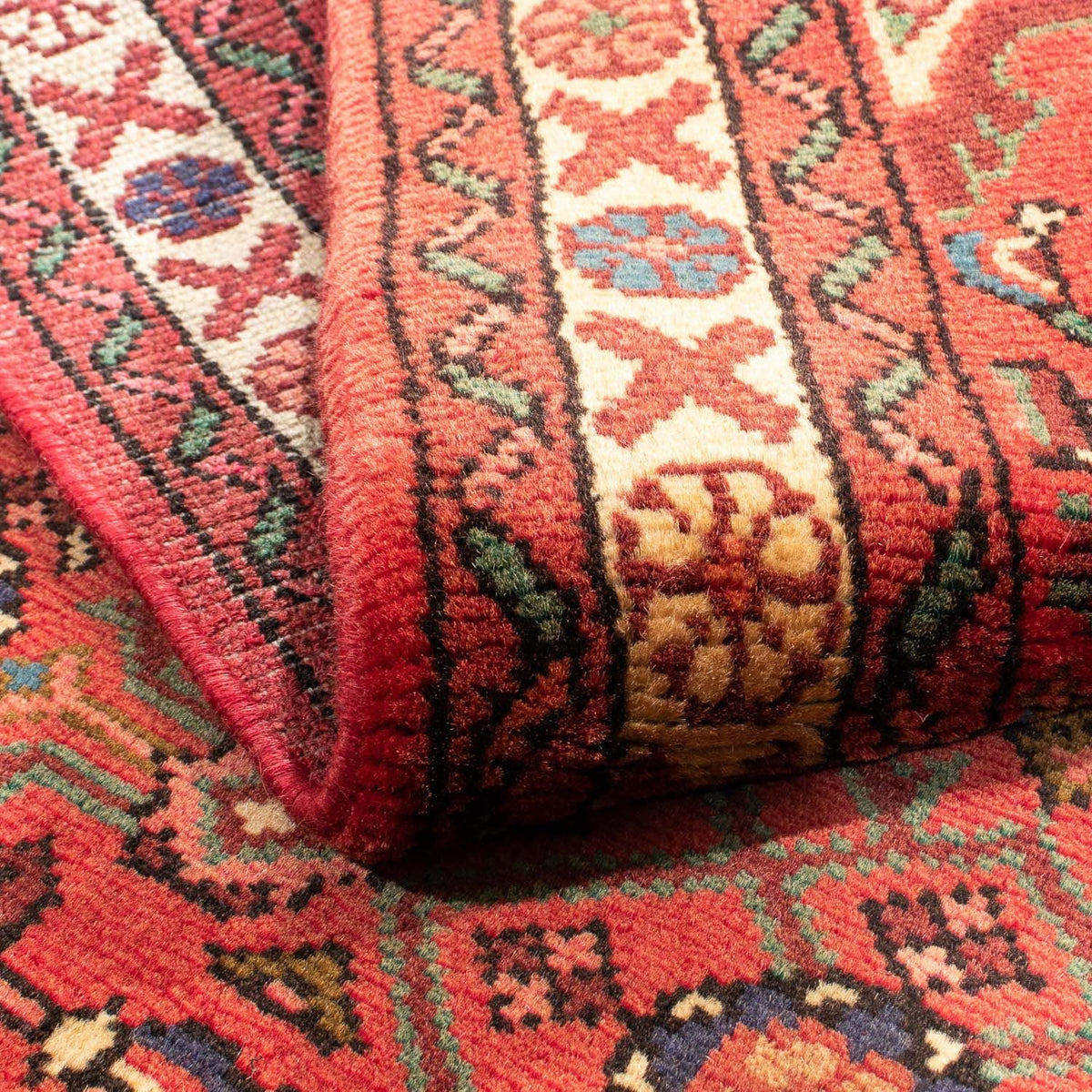 Tapis persan - Nomadic - 135 x 110 cm - rouge clair