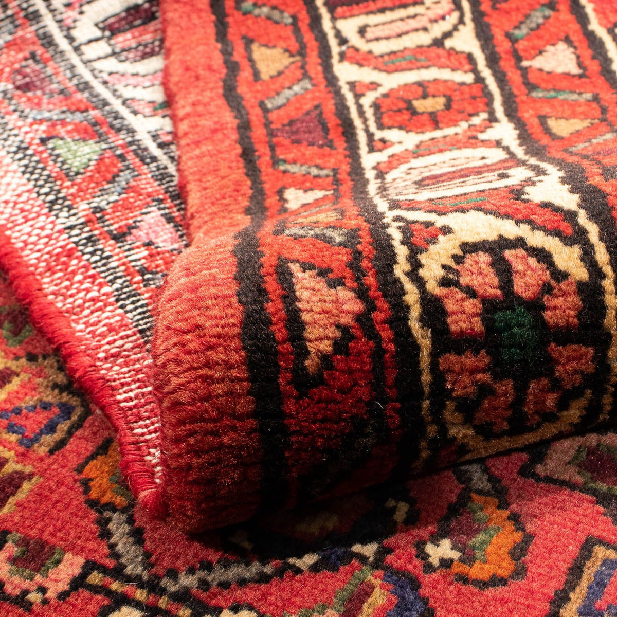 Tapis persan - Nomadic - 150 x 108 cm - rouge foncé