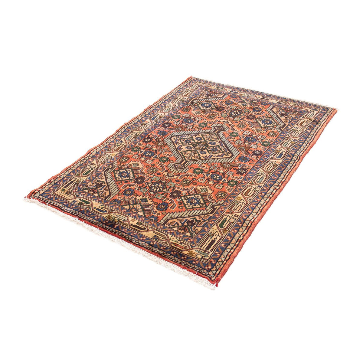 Tapis persan - Nomadic - 147 x 100 cm - rouge clair