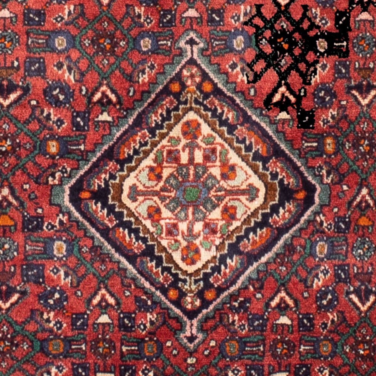 Tapis persan - Nomadic - 142 x 104 cm - rouge foncé
