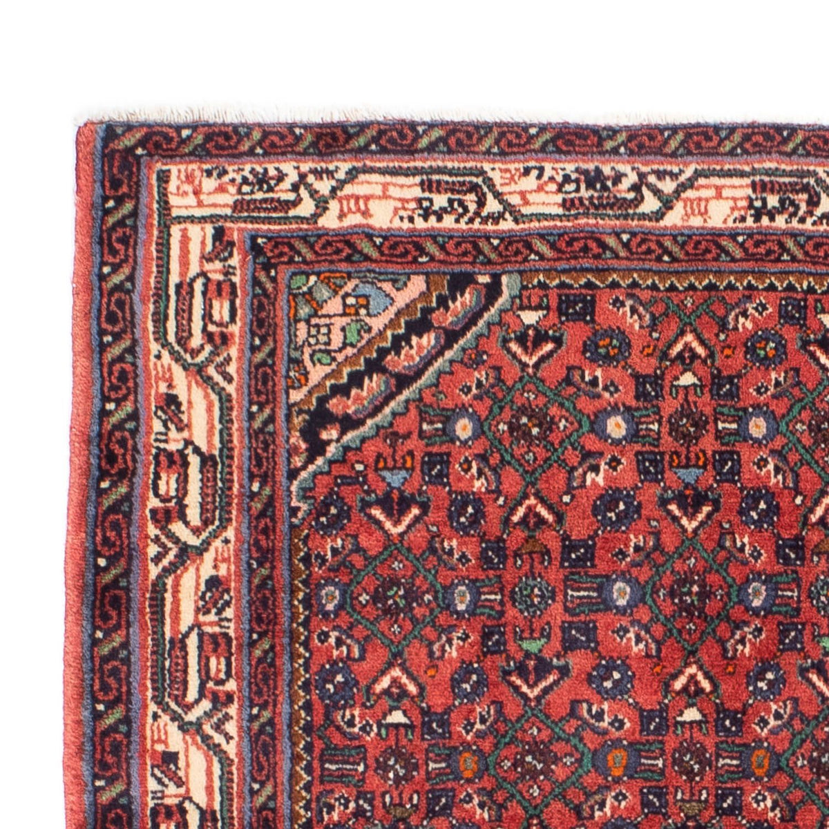 Tapis persan - Nomadic - 142 x 104 cm - rouge foncé