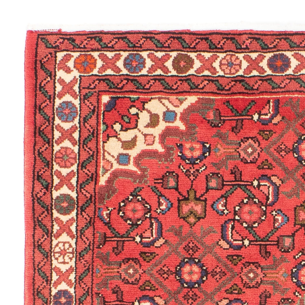 Tapis persan - Nomadic - 140 x 106 cm - rouge