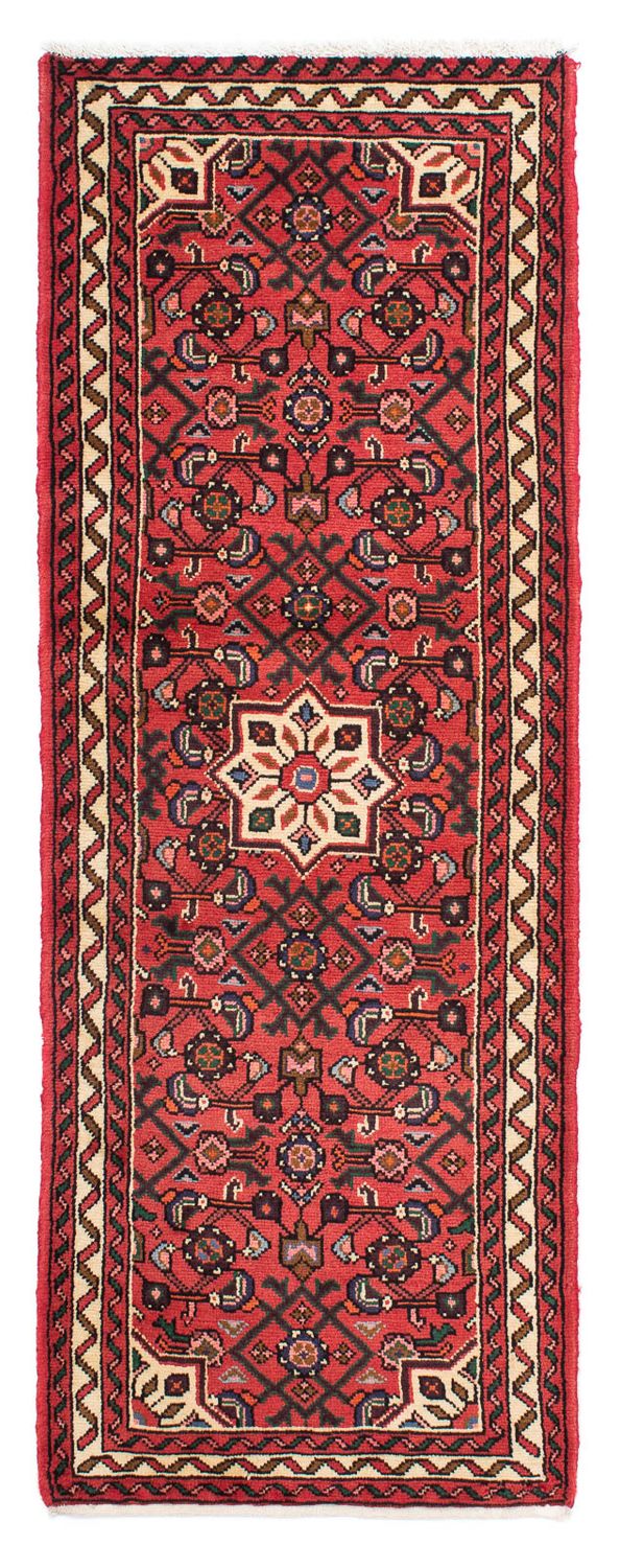 Tapis de couloir Tapis persan - Nomadic - 200 x 73 cm - rouge foncé