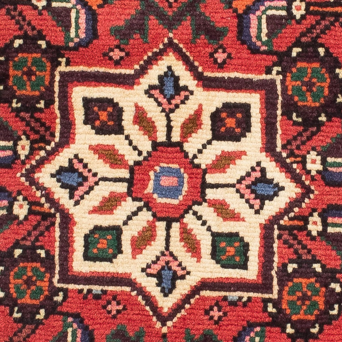 Tapis de couloir Tapis persan - Nomadic - 200 x 73 cm - rouge foncé