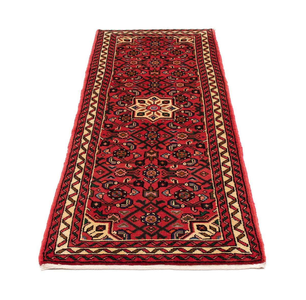 Tapis de couloir Tapis persan - Nomadic - 200 x 73 cm - rouge foncé