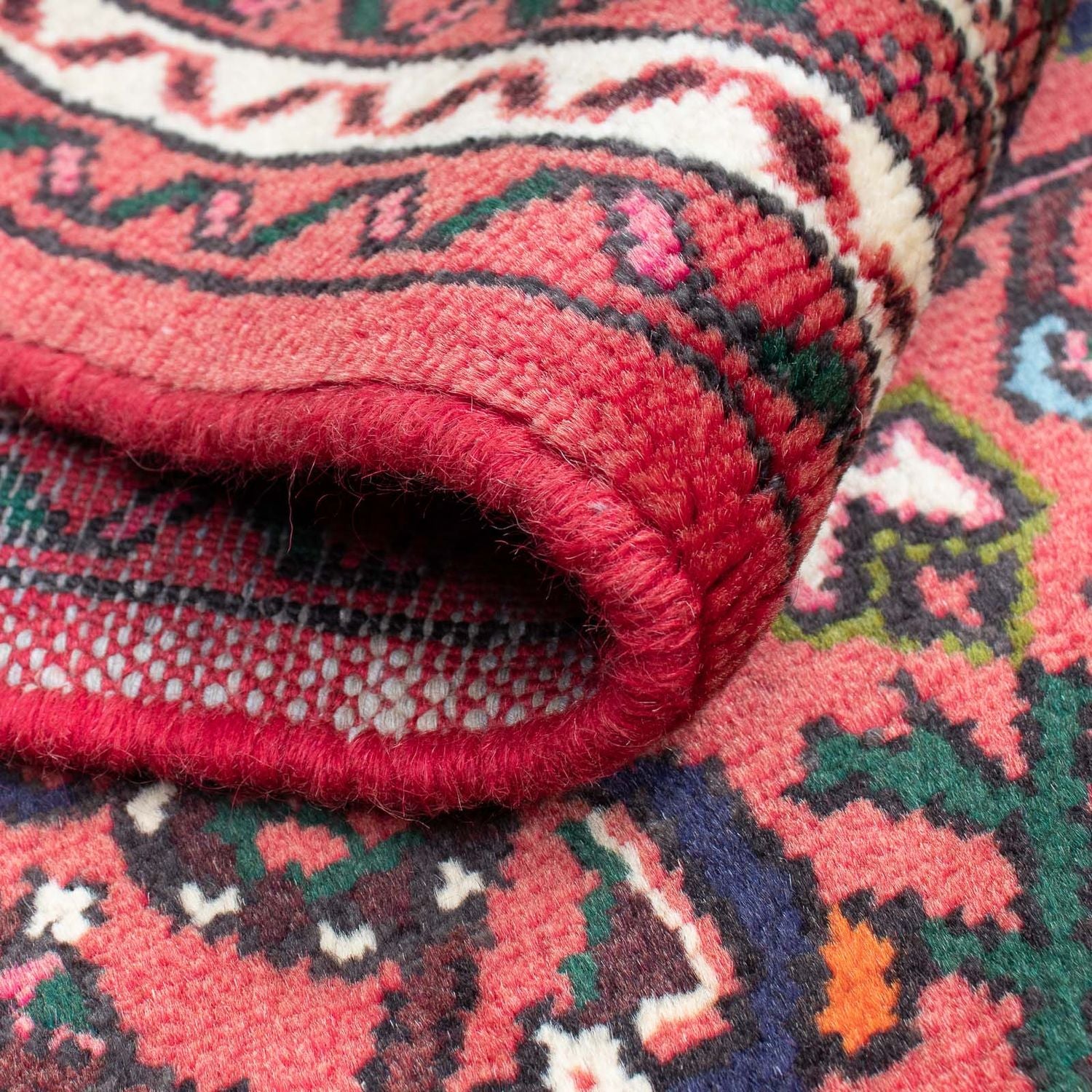 Tapis de couloir Tapis persan - Nomadic - 195 x 70 cm - rouge foncé