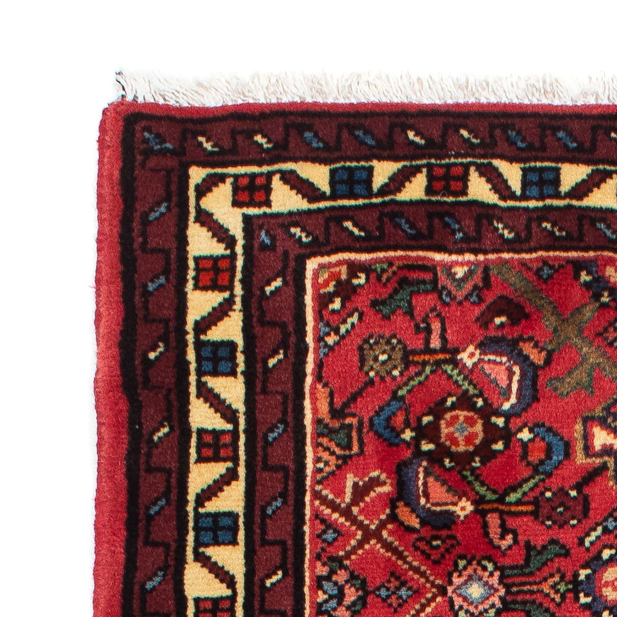 Tapis de couloir Tapis persan - Nomadic - 200 x 78 cm - rouge foncé