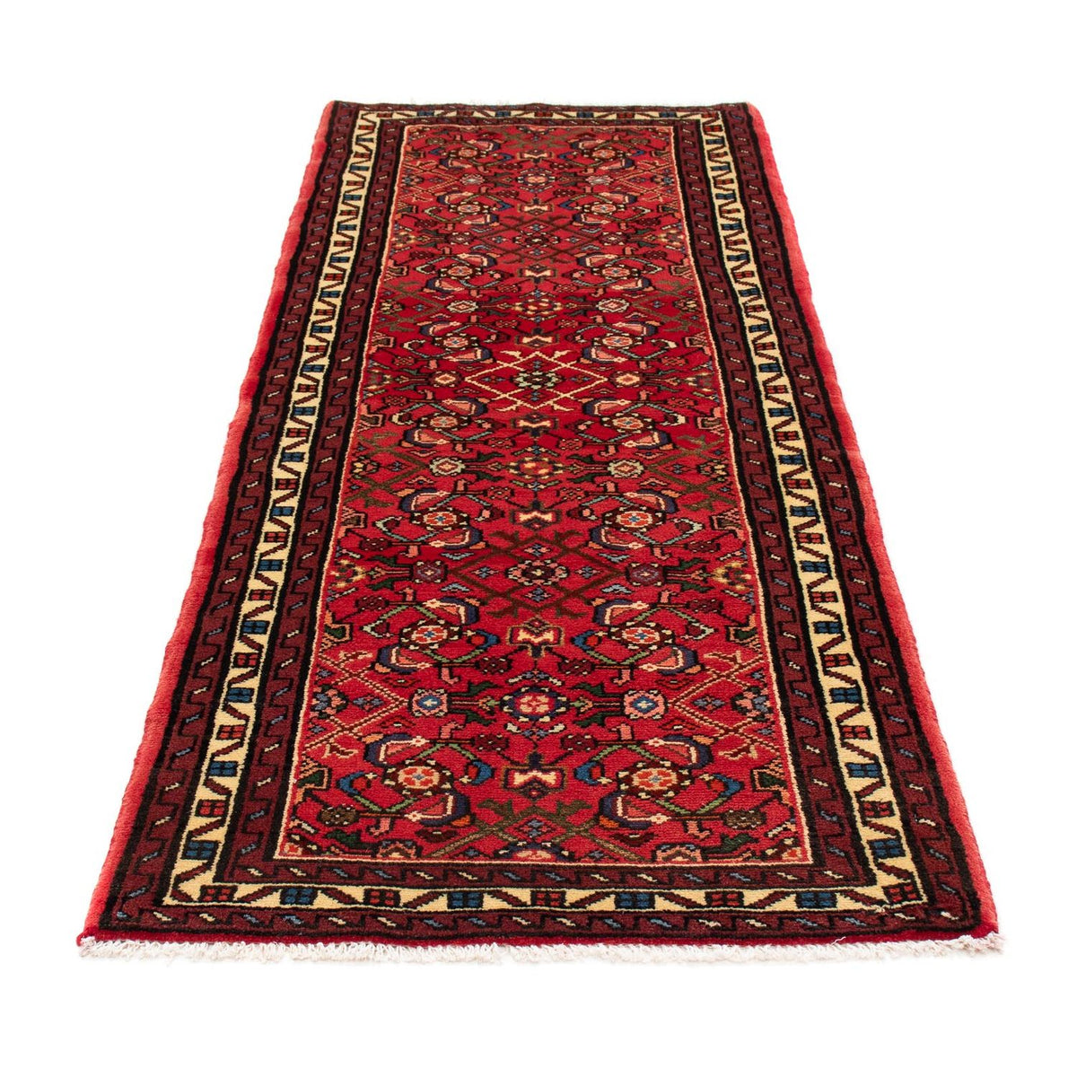 Tapis de couloir Tapis persan - Nomadic - 200 x 78 cm - rouge foncé