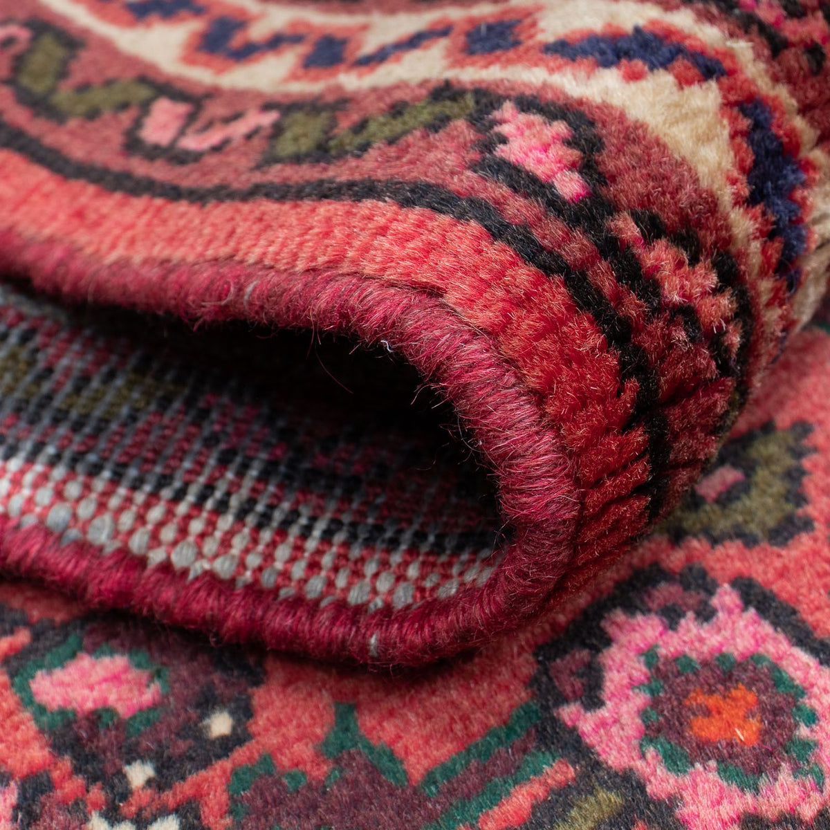 Tapis de couloir Tapis persan - Nomadic - 200 x 67 cm - rouge foncé