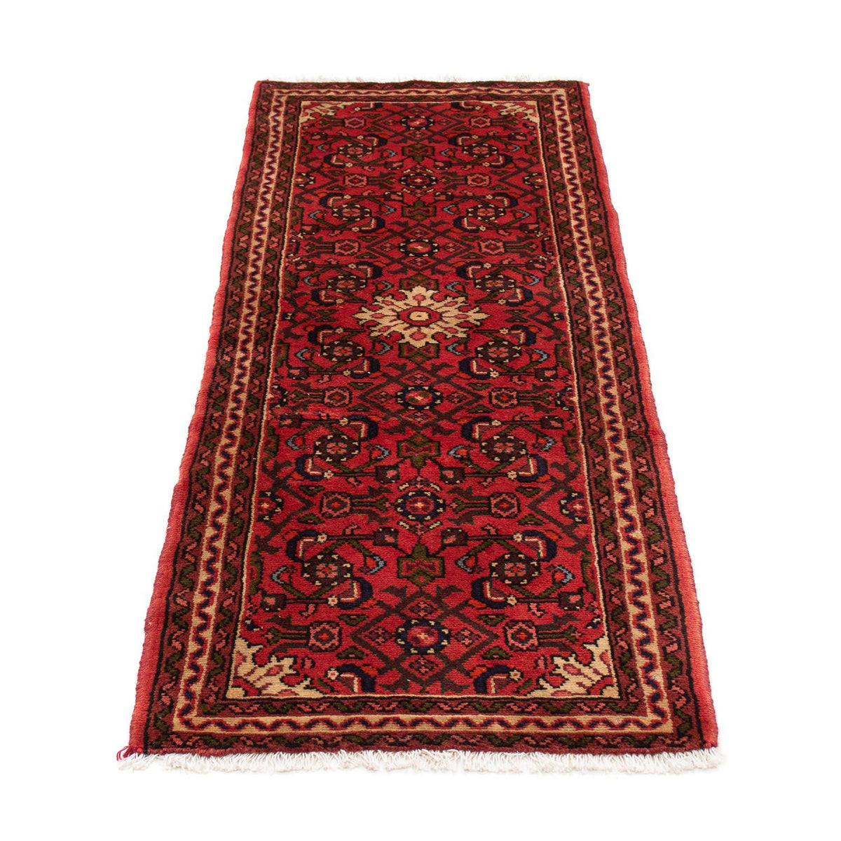 Tapis de couloir Tapis persan - Nomadic - 200 x 67 cm - rouge foncé