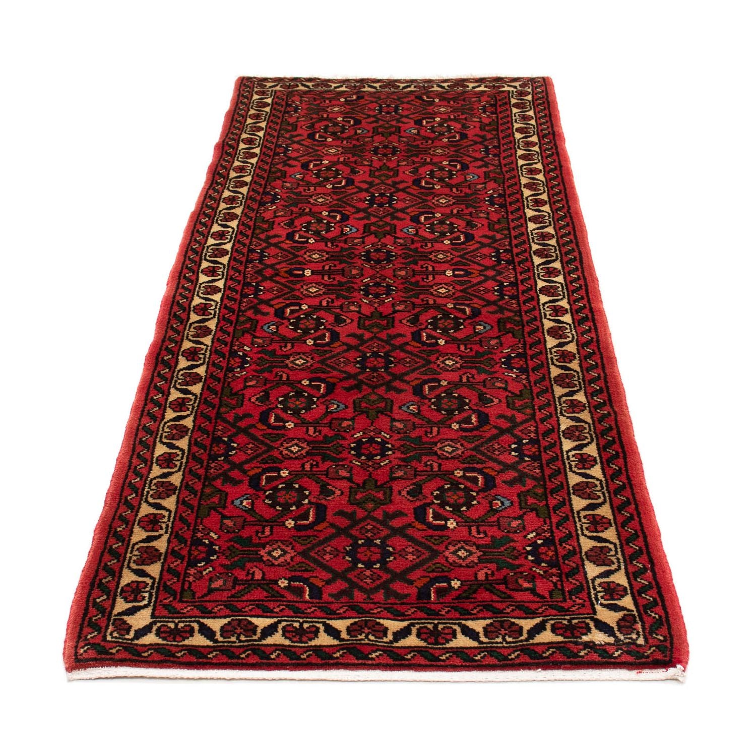 Tapis de couloir Tapis persan - Nomadic - 195 x 75 cm - rouge foncé